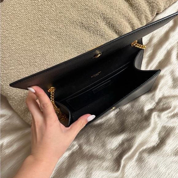 Yves Saint Laurent Black Leather Clutch - Picture 4 of 6